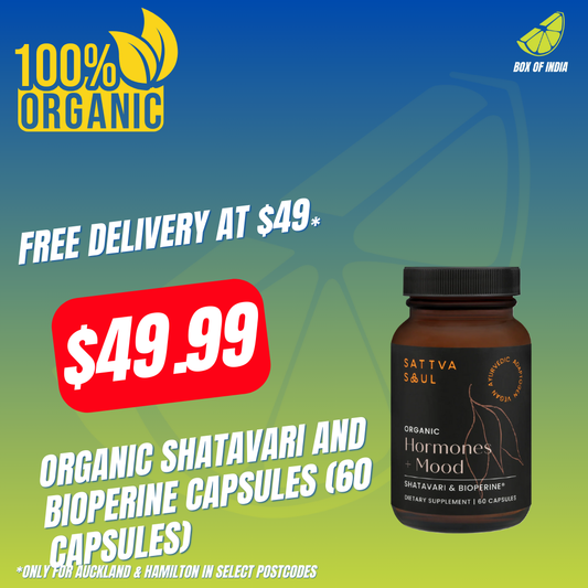 Organic Shatavari and Bioperine Capsules (60 Capsules)
