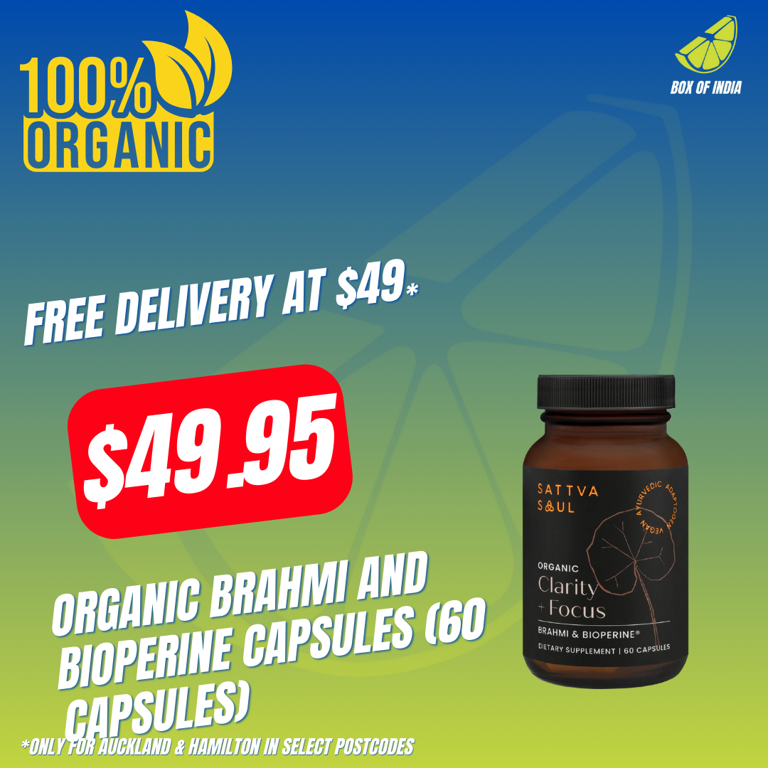 Organic Brahmi and Bioperine Capsules (60 Capsules)