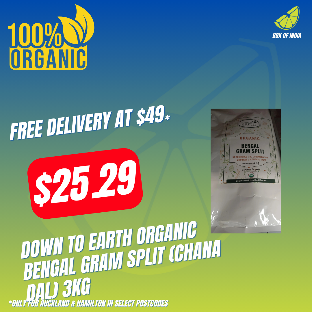 Organic Bengal Gram Split (Chana Dal) 3Kg (Down To Earth)