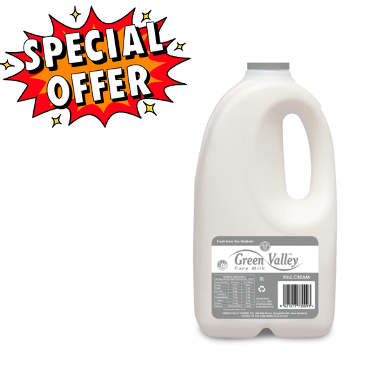 Green Valley Full Cream 4% Fat Milk 2L