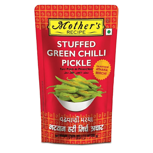 Mothers Recipe Stuffed Green Chilli Pickle 200g