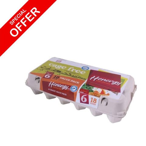 EGGS CAGE FREE 18 PACK SIZE 6
