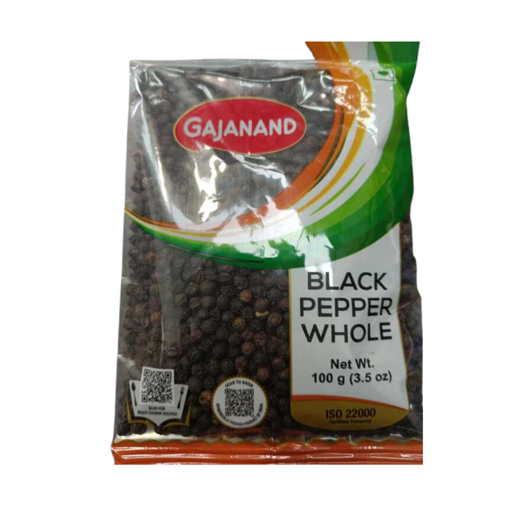 Black Pepper Whole 100g (Gajanand)