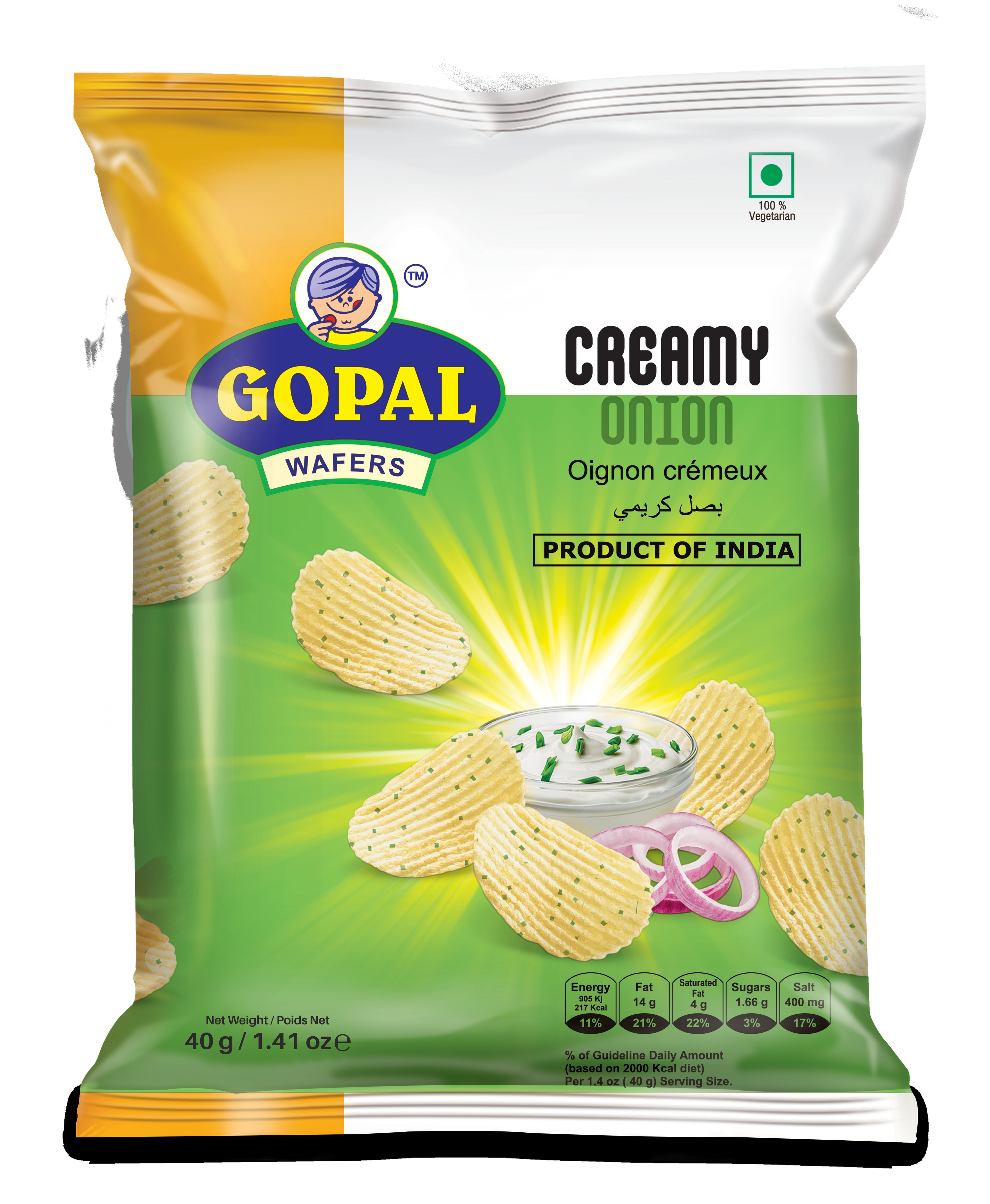 Gopal Snacks Creamy Onion 40Gm