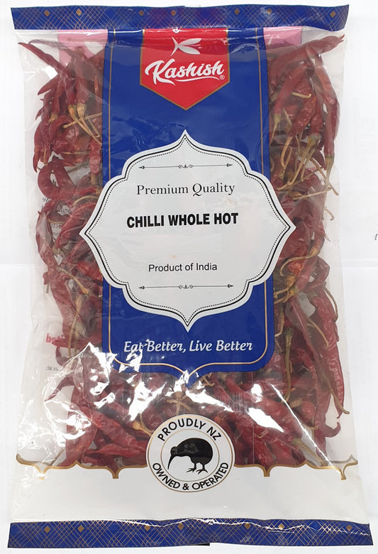 Chilli Whole Hot 200g (Big Pack) (Kashish)