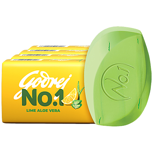 Godrej No.1 Lime & Aloe Soap 150g x 4
