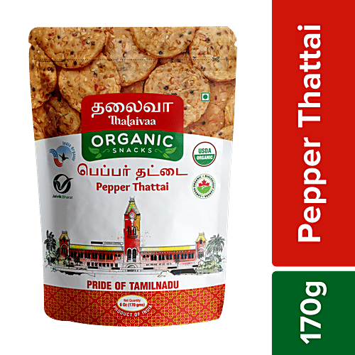 Thalaivaa Snacks Pepper Thattai 170g