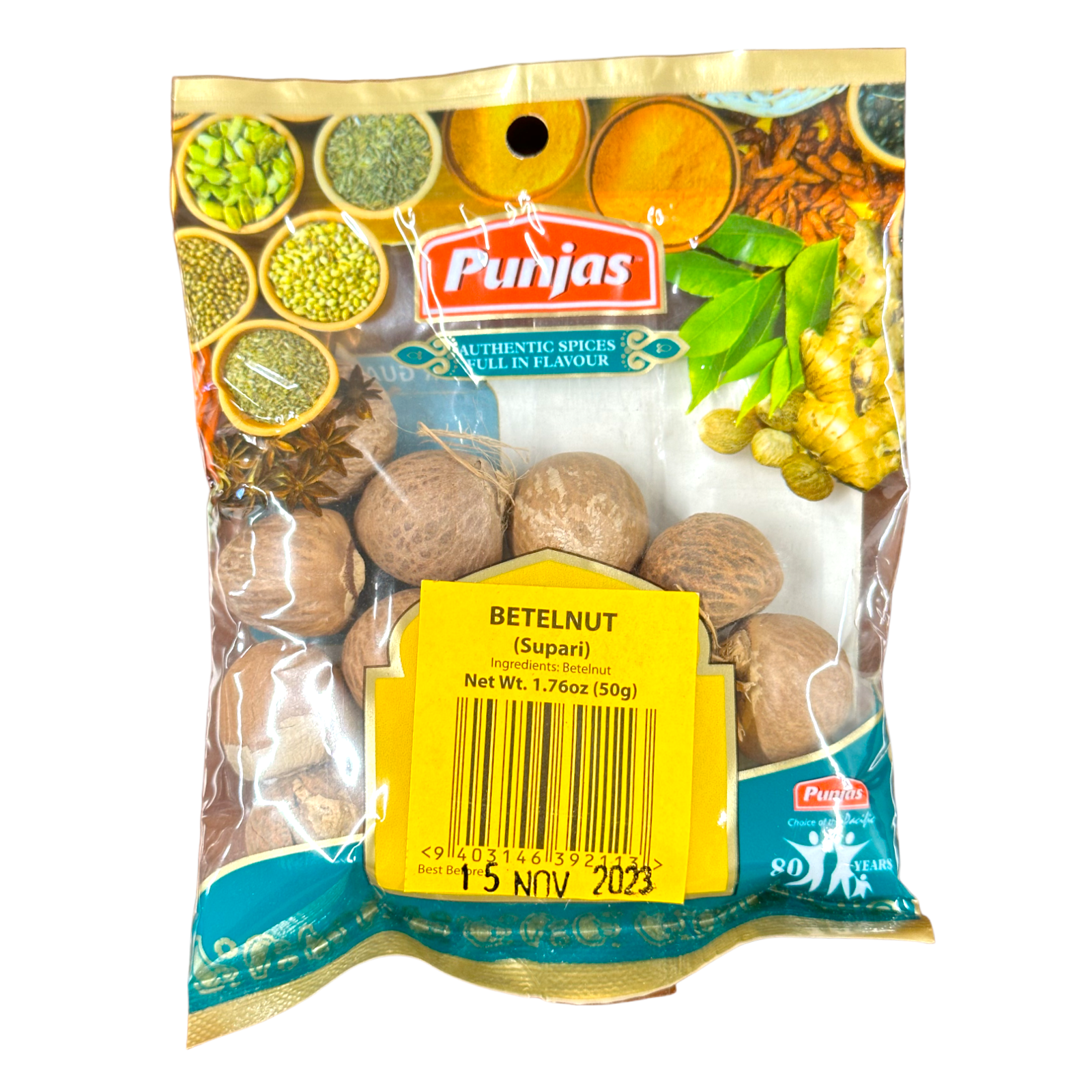 Punjas Betle Nut (Supari)  50Gm