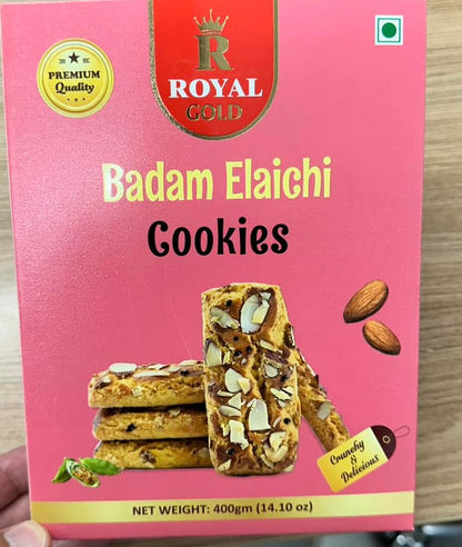Badam Elaichi Cookies 400g (Royal Gold)