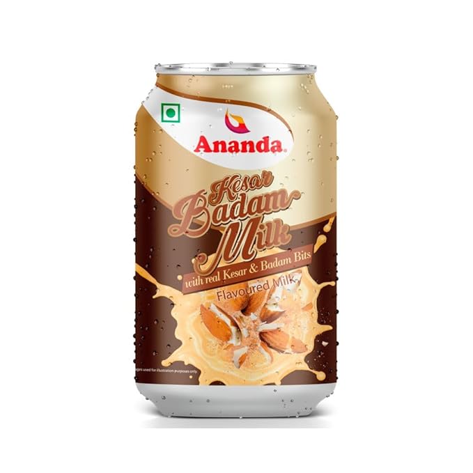 Kesar Badam Milk 180ml Pack of 6 (Ananda)