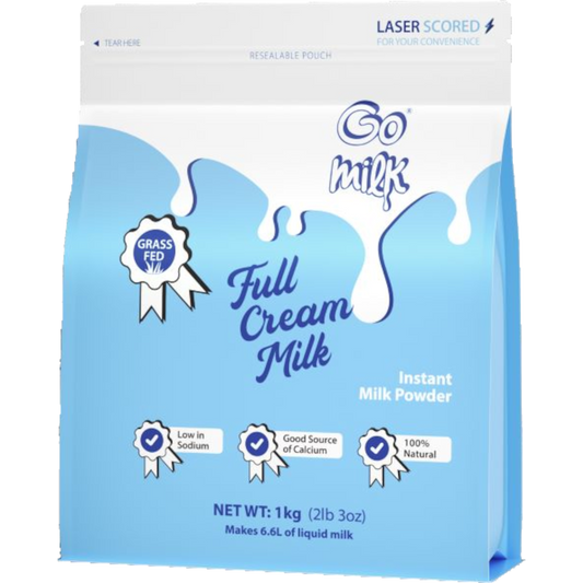 Go Milk Instant Full Cream Milk Powder 1Kg Zipper Pouch
