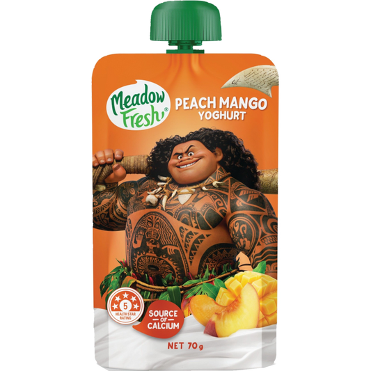 Meadow Fresh Yoghurt Peach Mango Pouch 70g