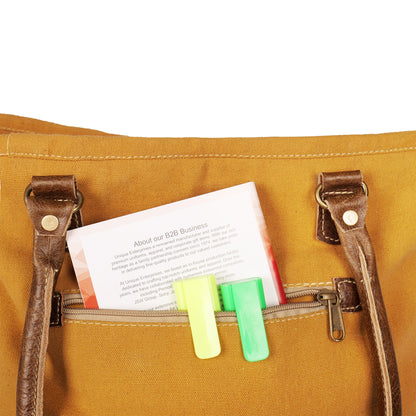 Petit A Petit Cotton Canvas Brown Bag