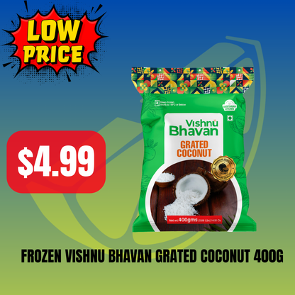 Frozen Vishnu Bhavan Grated Coconut 400g