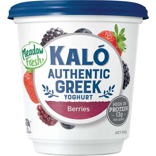 Meadow Fresh Kalo Authentic Greek Yoghurt Berries 800g