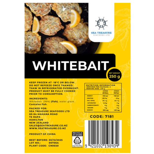 Frozen Whitebait Imported 3/5cm 250g