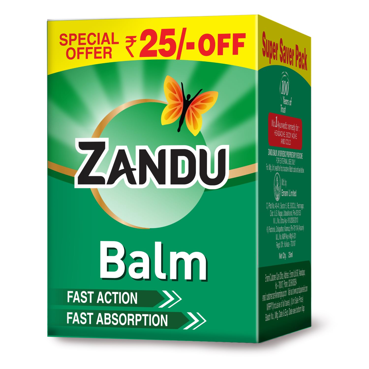 Zandu Balm 25Ml