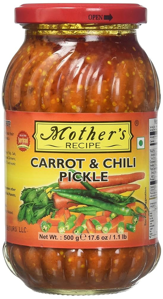 Mothers Recipe Carrot and Chilli Pickle 500g