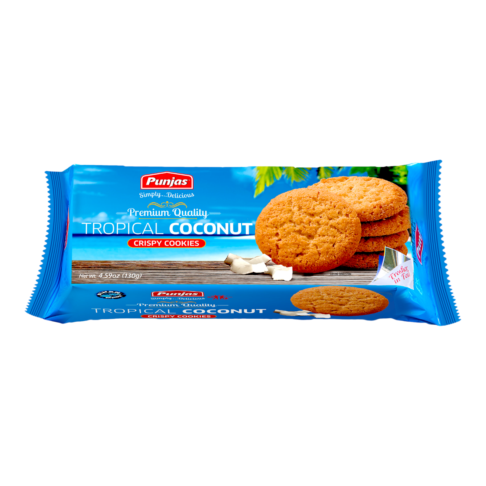 Punjas Tropical Coconut Cookies  130Gm