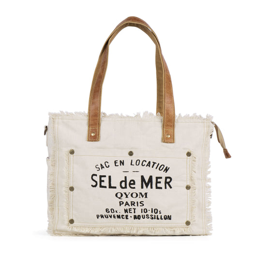 SEL de MER Qyom Paris Bag White