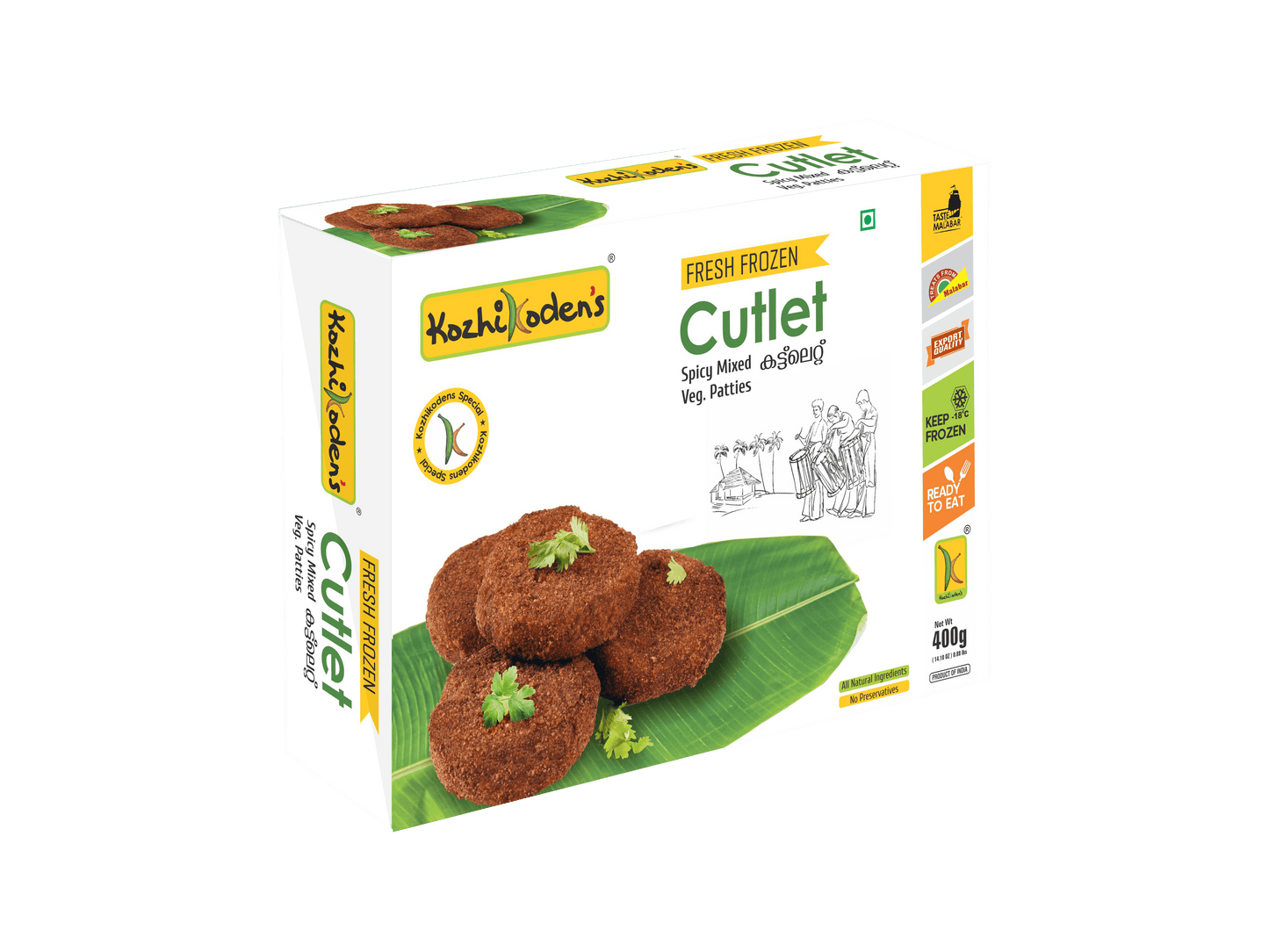 Frozen Vegetable Cutlets 400g (Kozhikoden’s)