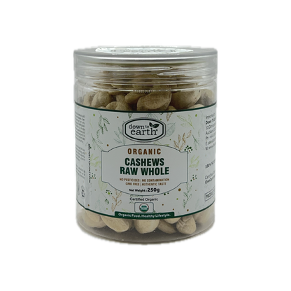 Organic Cashews Raw Whole 250g (Down To Earth)