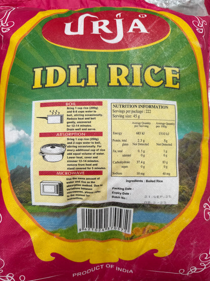 Urja Idli Rice (IR) 10kg (Only 1 per customer allowed)