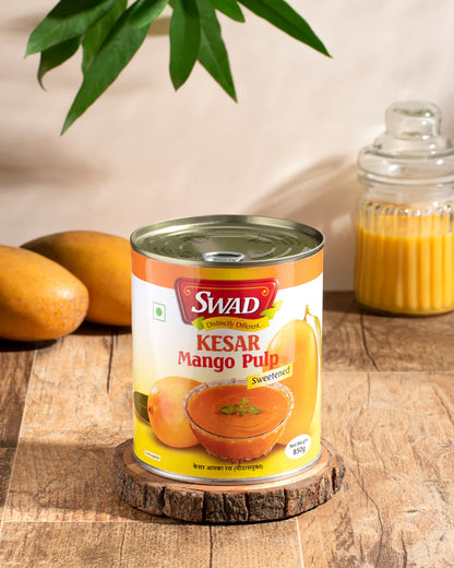 Swad Kesar Mango Pulp 850g (Sweetened)
