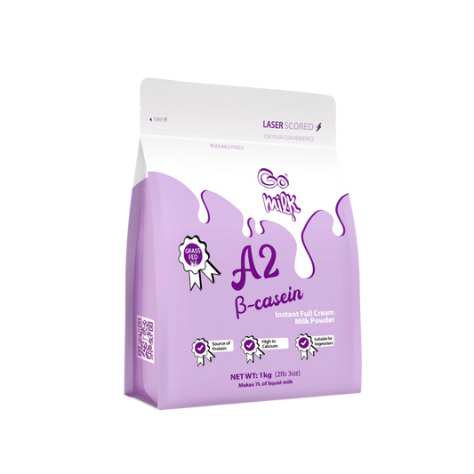 Go Milk A2 Instant Full Cream Milk Powder 1Kg Zipper Pouch
