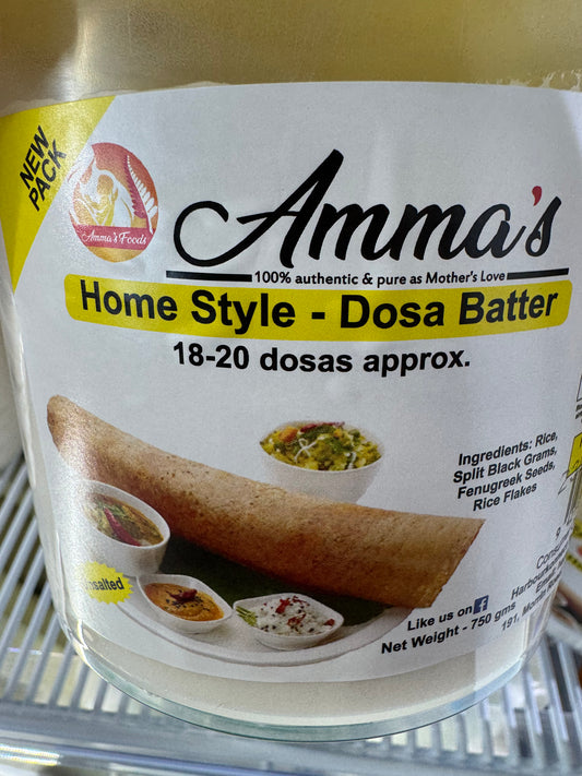 Amma's Home Style Dosa Batter 750g (Unsalted)