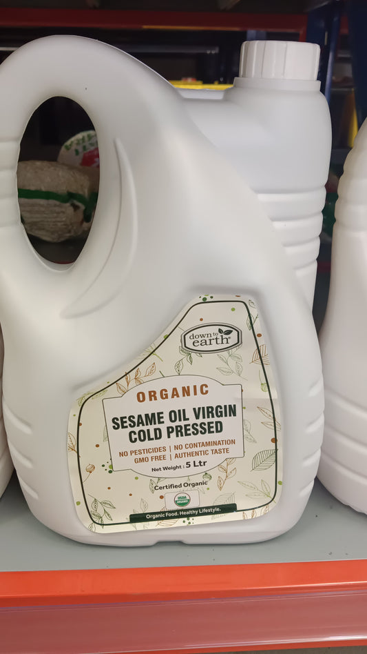 Down To Earth Organic Sesame Oil Virgin Cold Pressed 5L Bottle