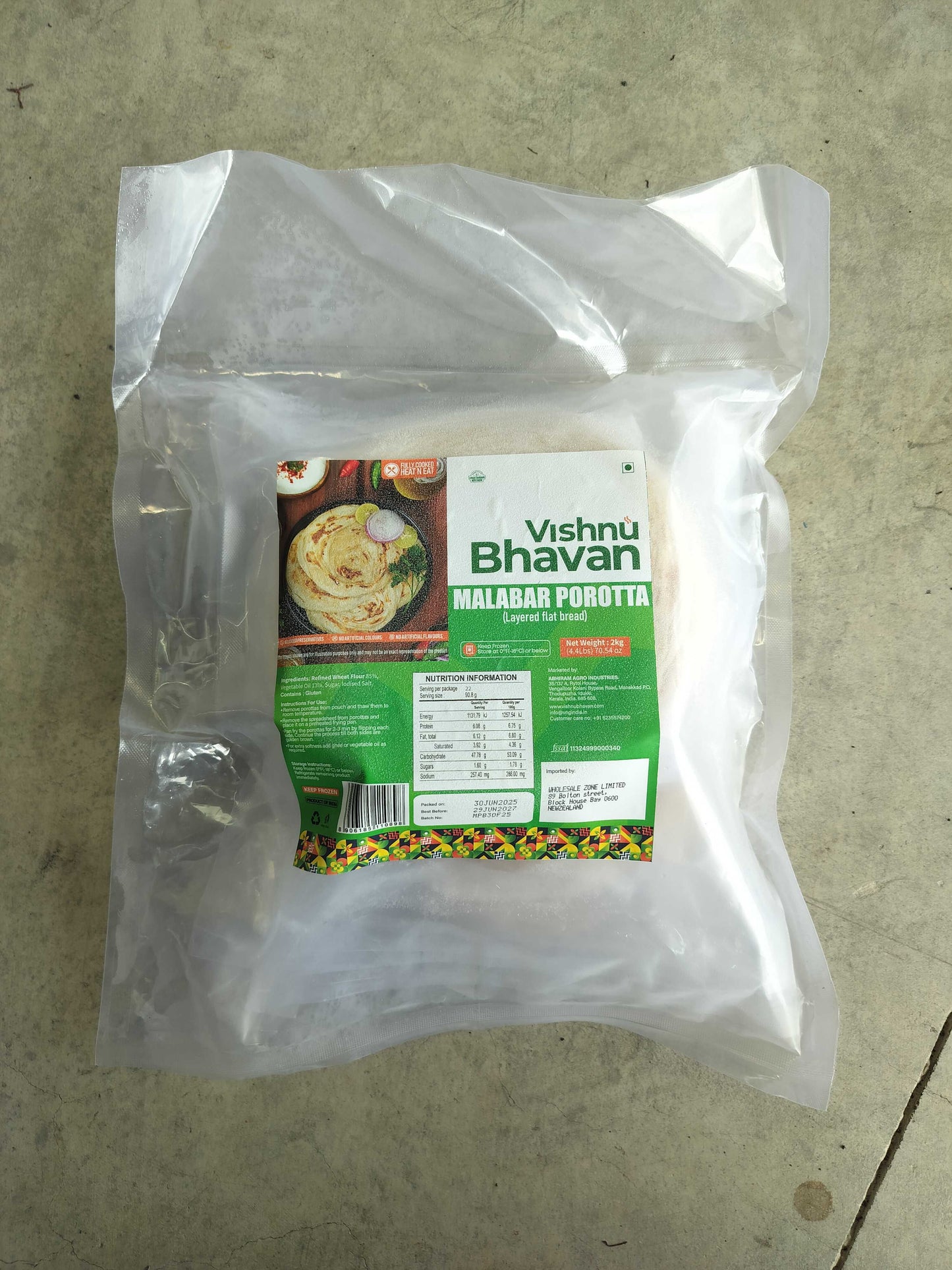 Frozen Vishnu Bhavan Malabar Parotta 2Kg