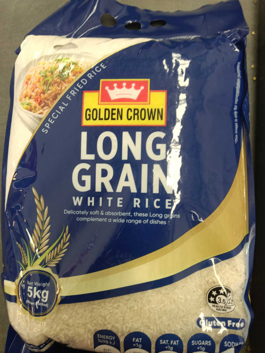 Golden Crown Long Grain Rice 5Kg