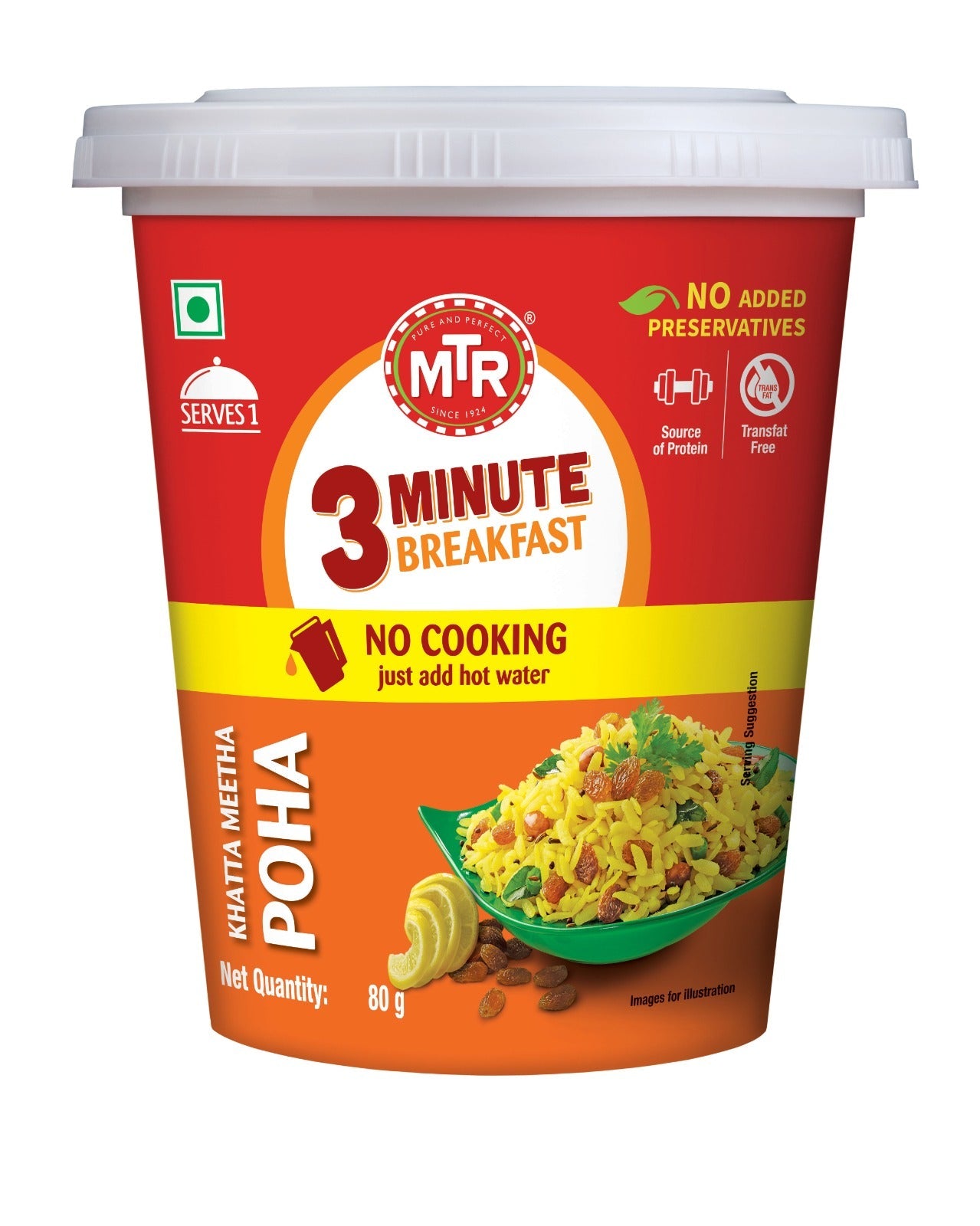 Mtr Instant Poha Khatta Meetha Cup 80G