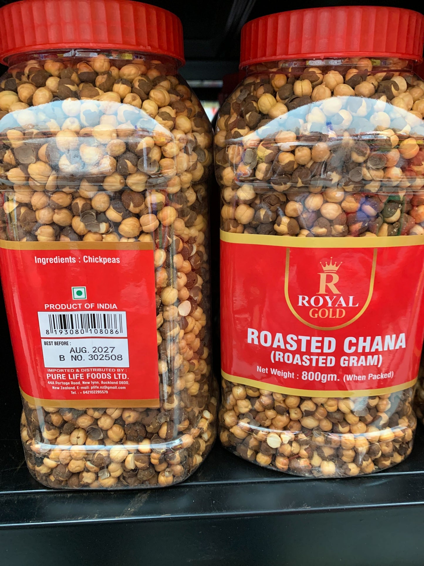 Roasted Chana Plain 800g (Royal Gold)