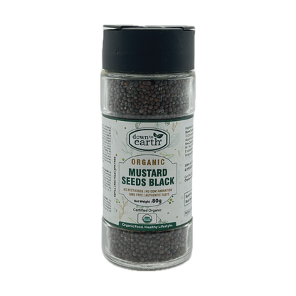 Organic Mustard Seeds Black 80g (Down To Earth)