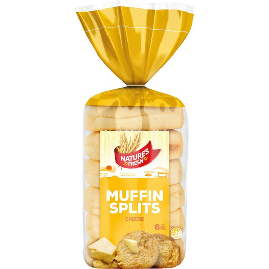 Nature Fresh Muffin Splits Cheese 6 Pack 390g