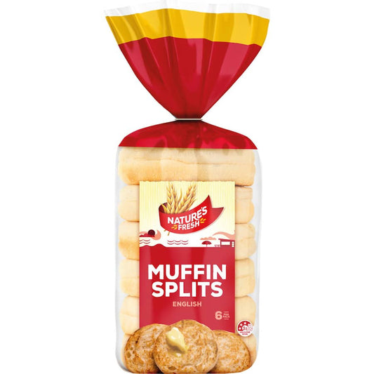 Nature Fresh Muffin Splits English 6 Pack 390g