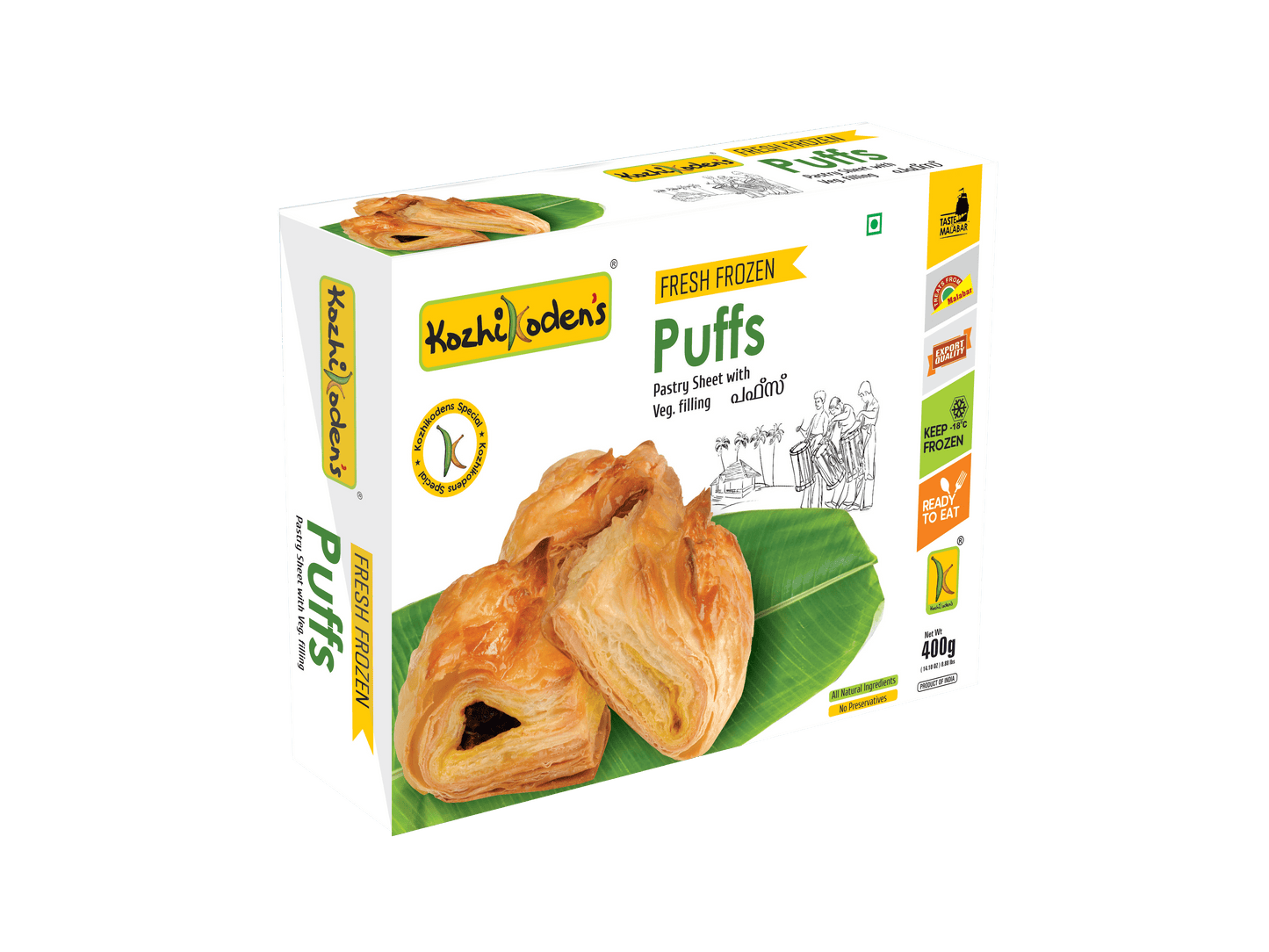Frozen Vegetable Puffs 400g (Kozhikoden’s)