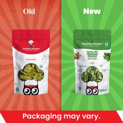 Palak & Blackgram (Urad) Chips - Light and Crispy (Spice Magic) 30g (Healthy Master)