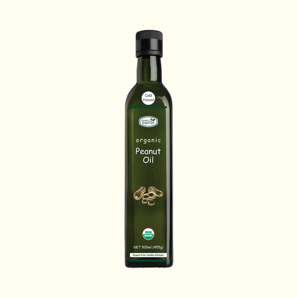Down To Earth Organic Peanut Oil Cold Pressed 500ml