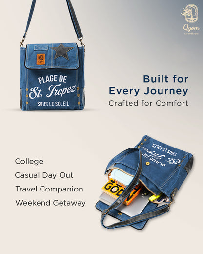 Qyom Bag Blue - Vintage Side Bag