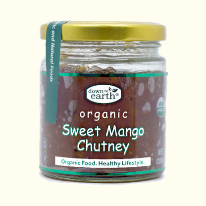 Organic Sweet Mango Chutney 200g (Down To Earth)