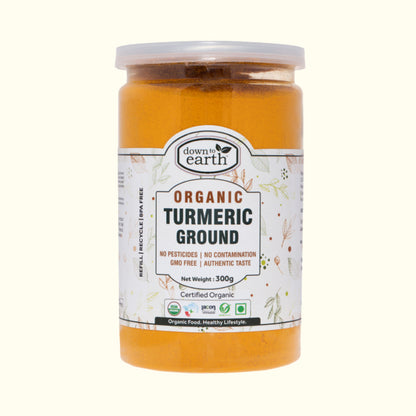 Organic Turmeric Ground 280g (Down To Earth)