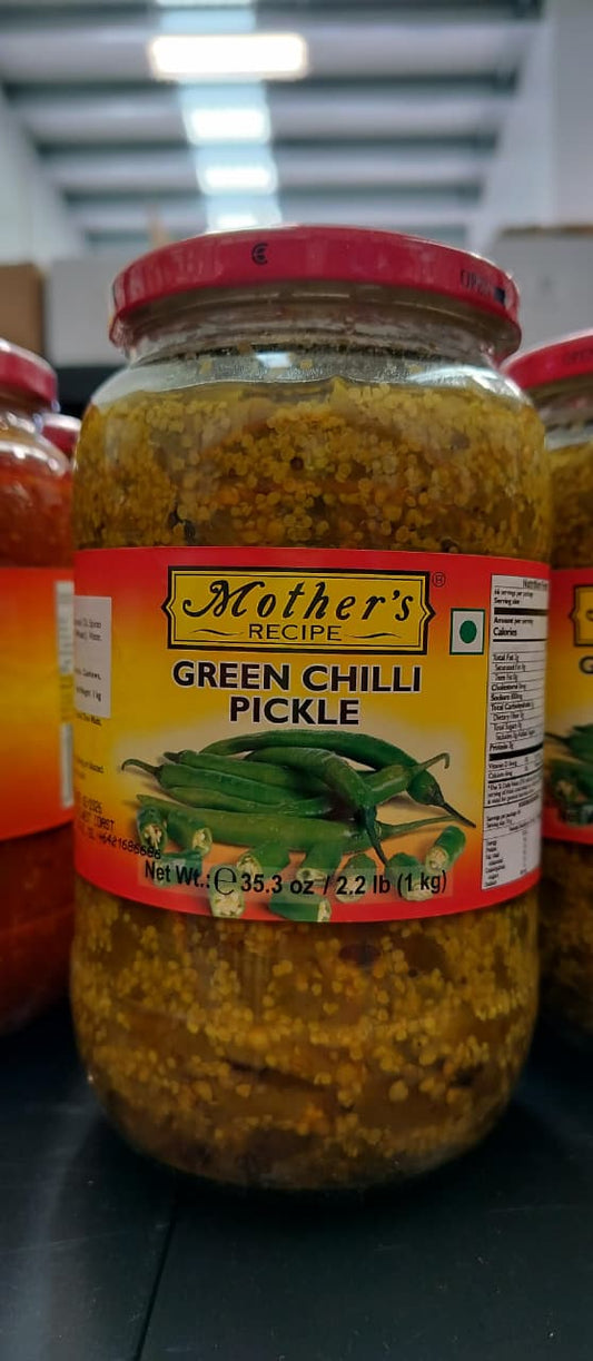 Mothers Recipe Green Chilli Pickle 1 Kg