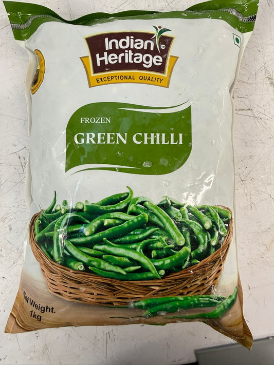 Frozen Indian Heritage Green Chilli 1kg