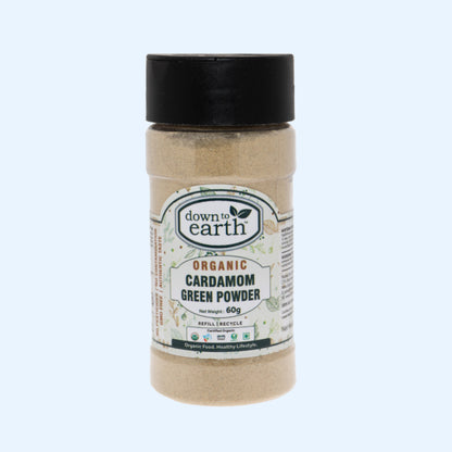 Organic Cardamom Green Powder 60g (Down To Earth)