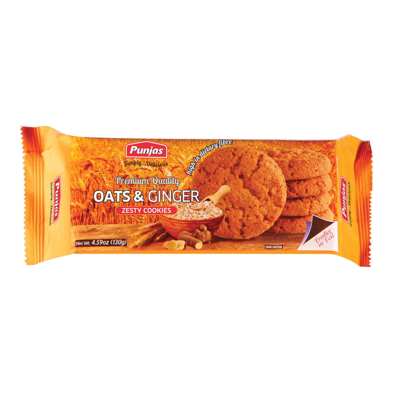 Punjas Oats & Ginger Cookies  130Gm