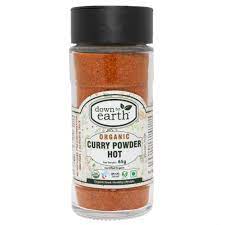 Organic Curry Powder Hot 65g (Down To Earth)