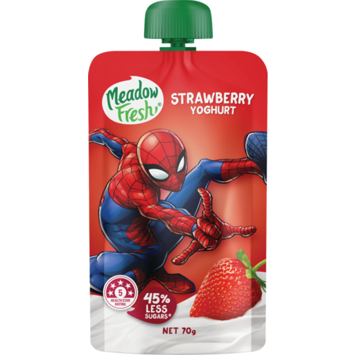 Meadow Fresh Yoghurt Strawberry Pouch 70g